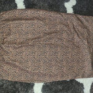 Brown leopard skirt size Large
